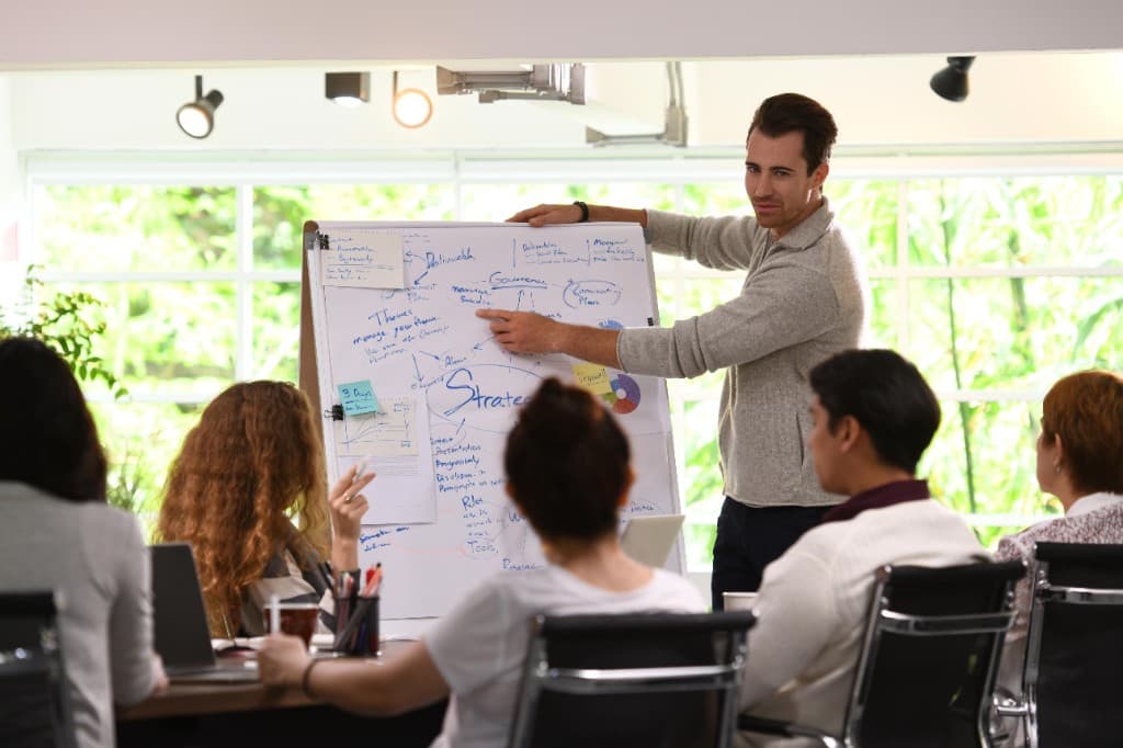 Management classroom at the college