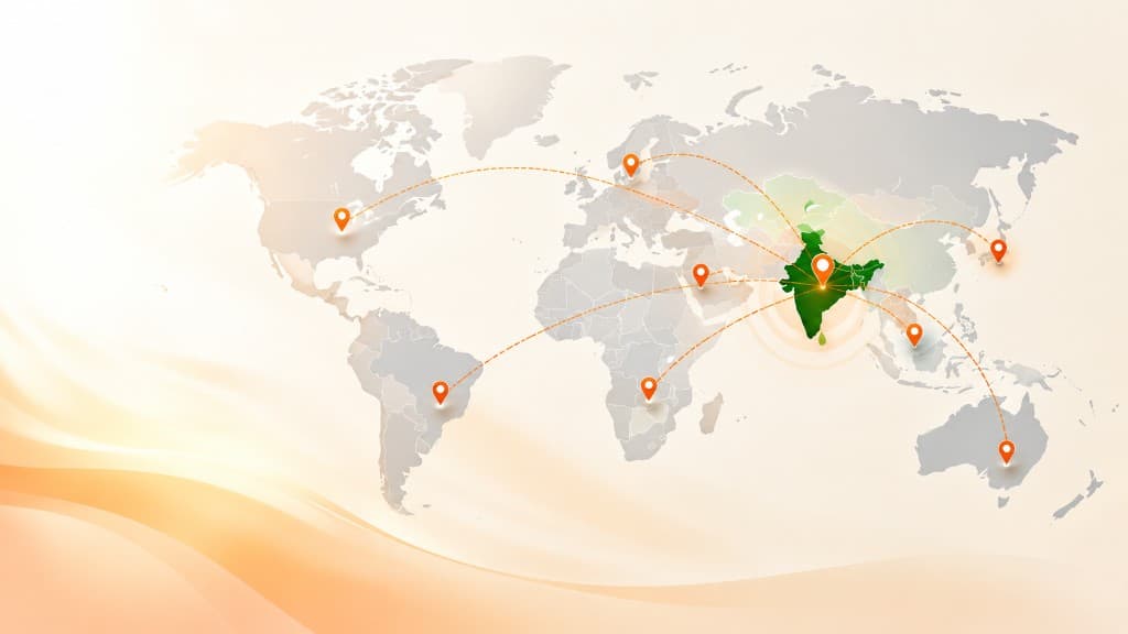 GBTE connect map with India at the centre